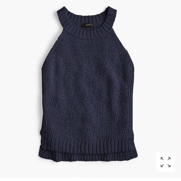 J. Crew Tops - J Crew | Cotton Sweater Tank in Navy Blue